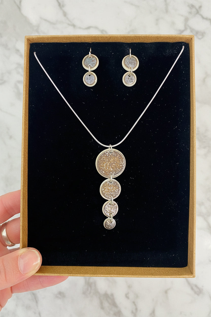Metallic Disc Necklace