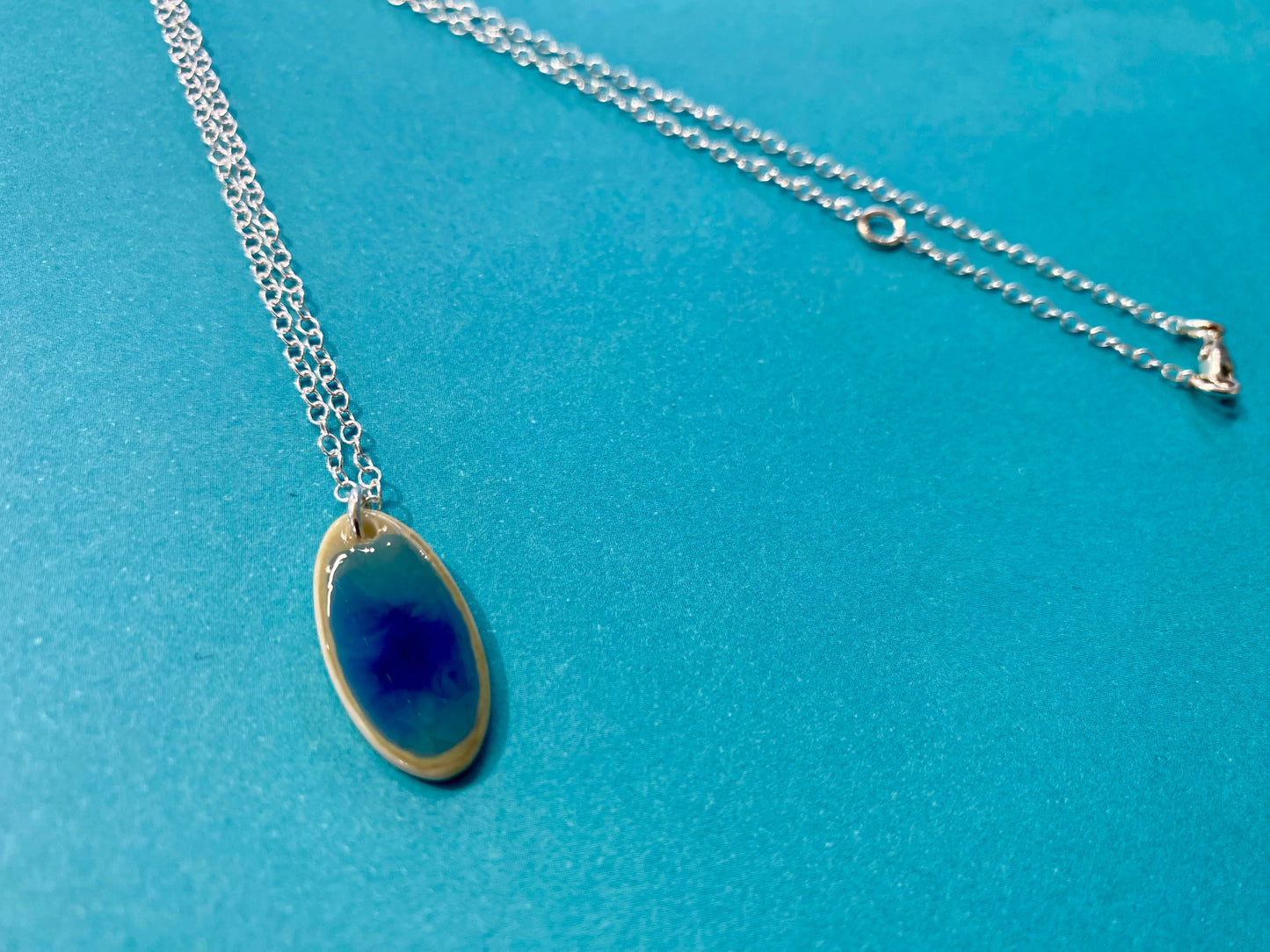 Ocean Glaze Oval Necklace - Small