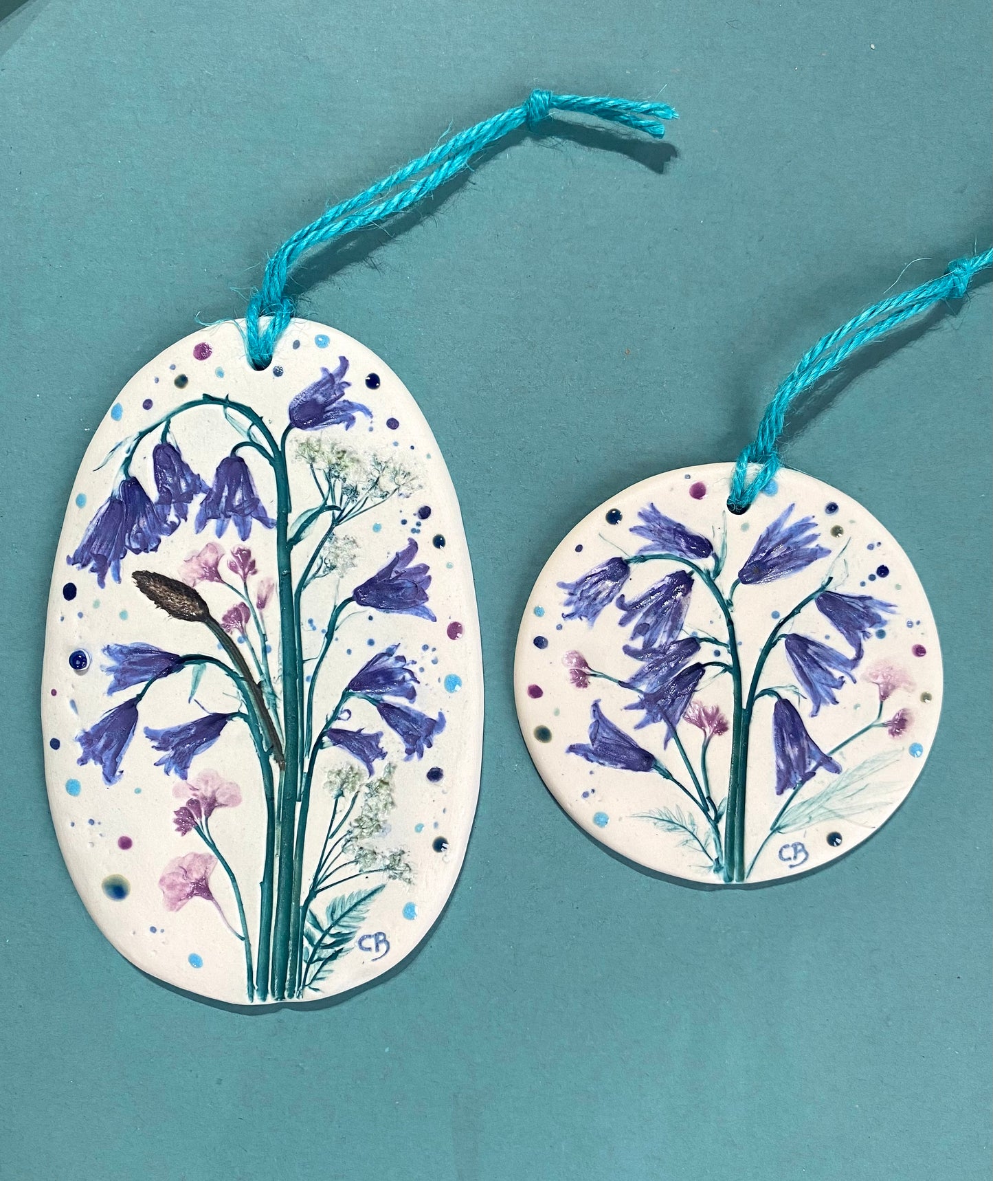 Wall Plaque Round - Bluebells (Clychau’r Gog)
