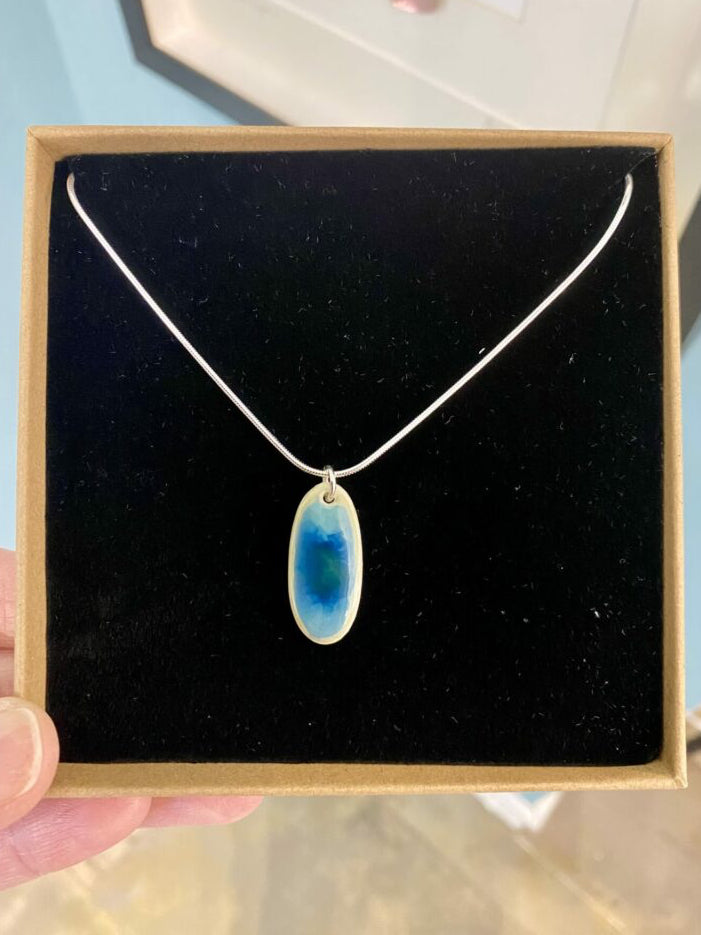 Ocean Glaze Oval Necklace - Large