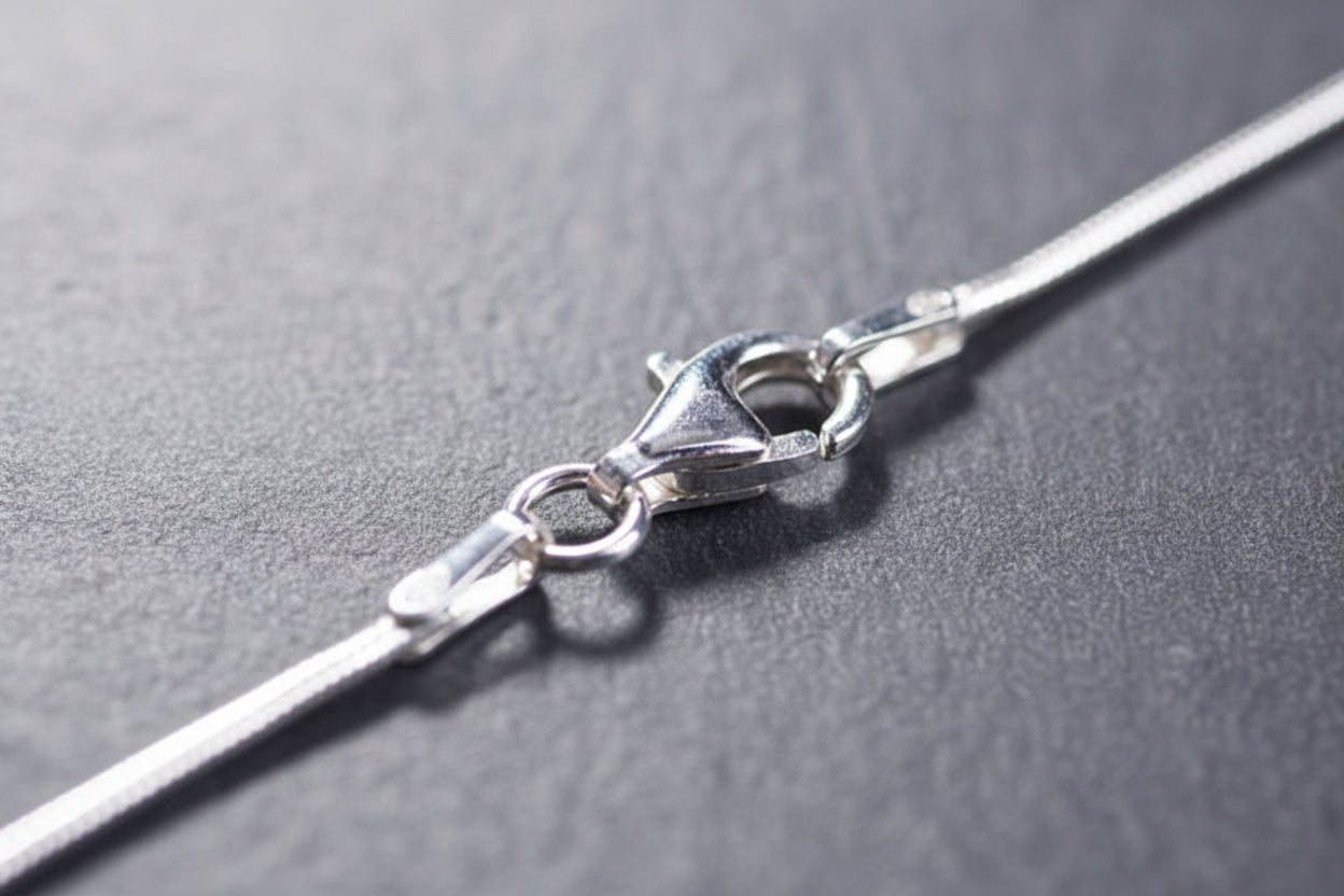 Droplet Necklace with Platinum Detailing Large
