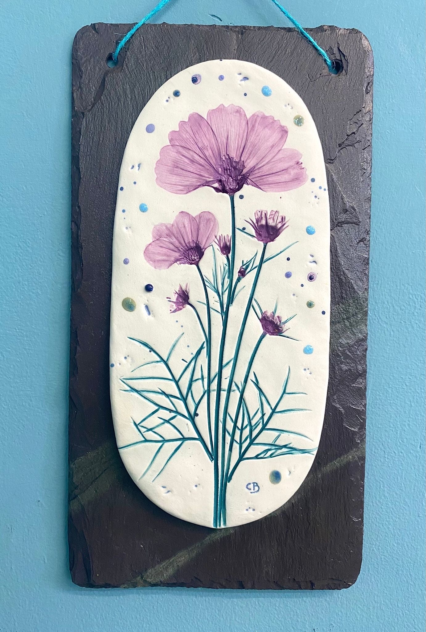 Porcelain Wall Plaques on Welsh Slate