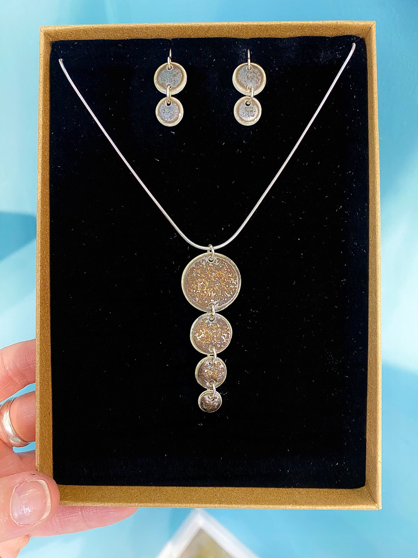 Metallic Disc Necklace