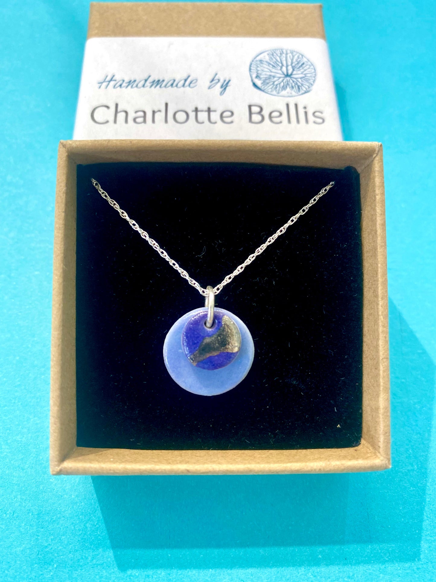 Dainty Double Disc Necklace with Platinum