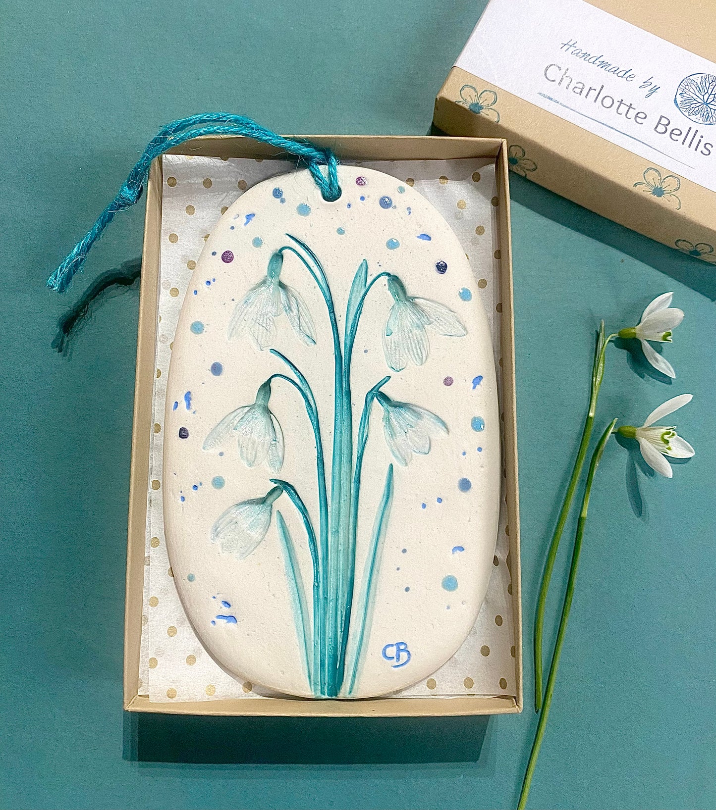 Wall Plaque - Snowdrops (Lili Wen Fach)