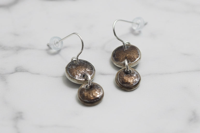 Metallic Disc Earrings