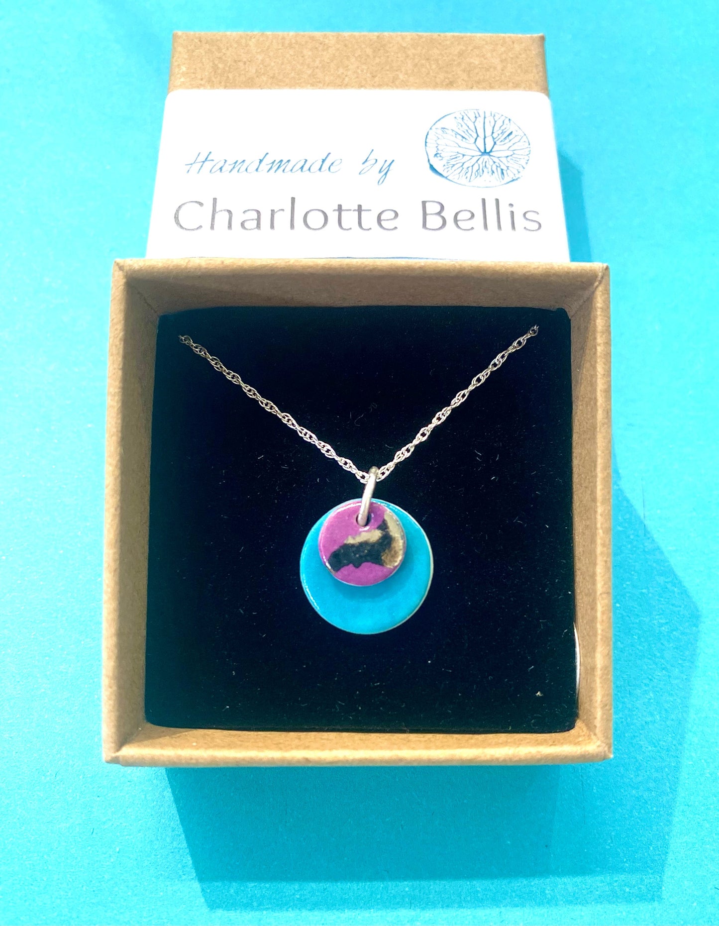 Dainty Double Disc Necklace with Platinum