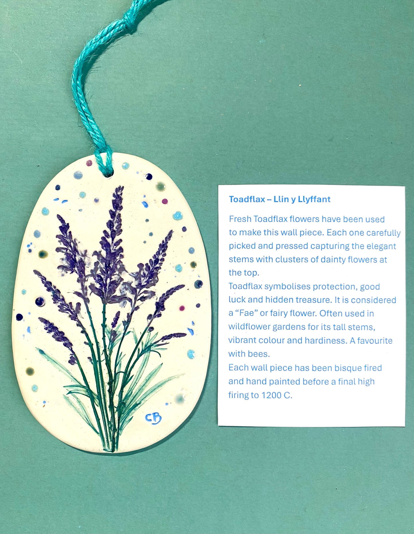 Wall Plaque - Toadflax (Llin Y Llyffant)