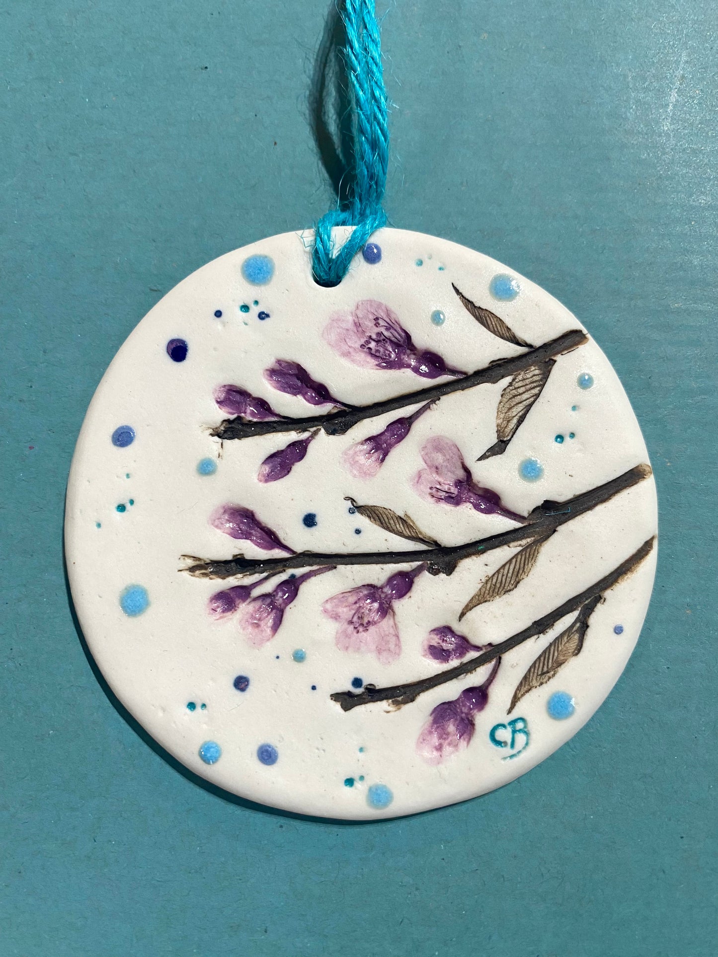 Wall Plaque Round - Cherry Blossom (Blodau Ceirios)