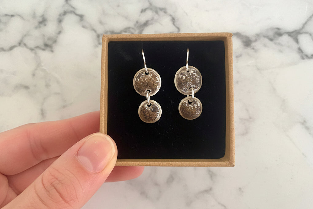 Metallic Disc Earrings