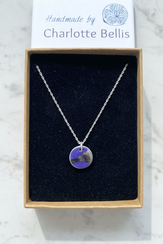 Disc Mini Necklace with Platinum