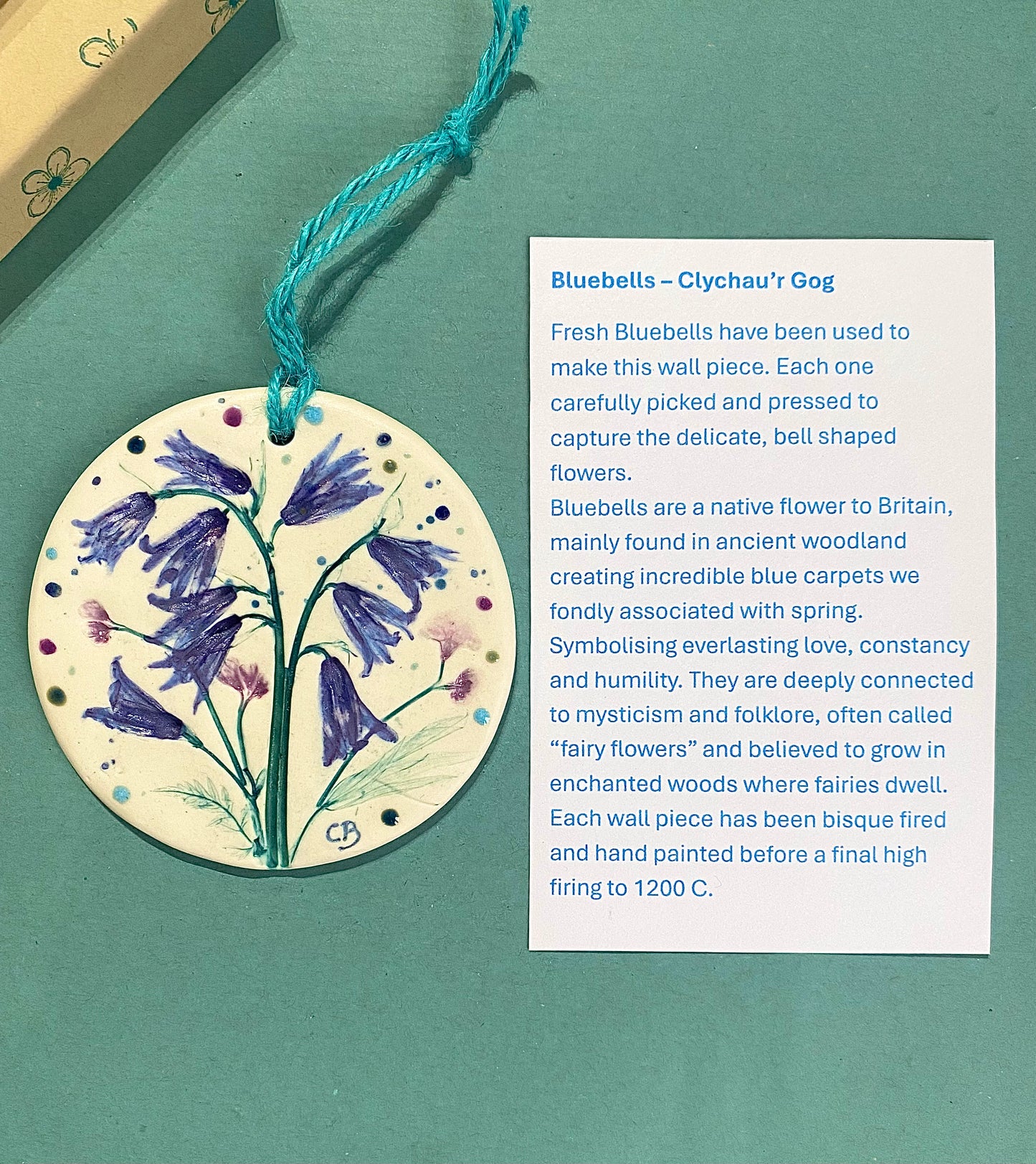 Wall Plaque Round - Bluebells (Clychau’r Gog)