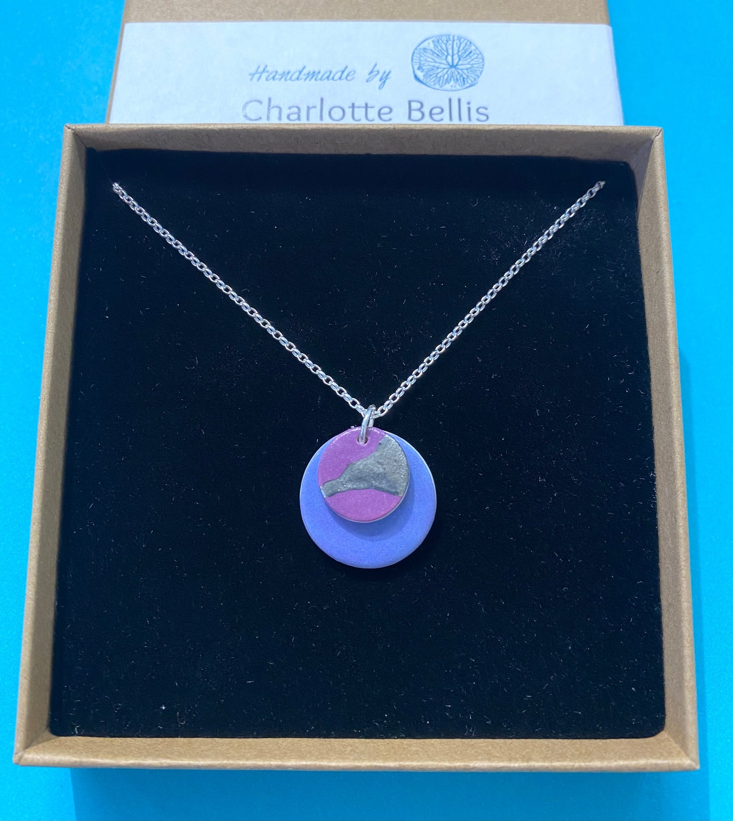 Double Disc Necklace with Platinum