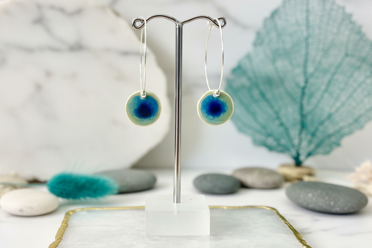 Ocean Glaze Hoop Earrings