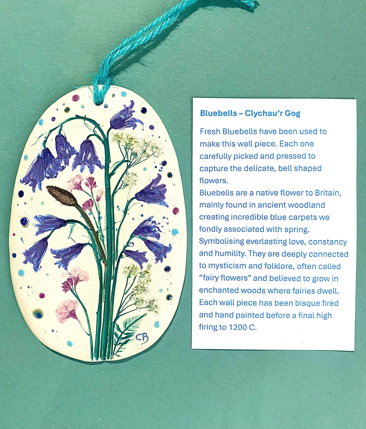 Wall Plaque - Bluebells (Clychau’r Gog)