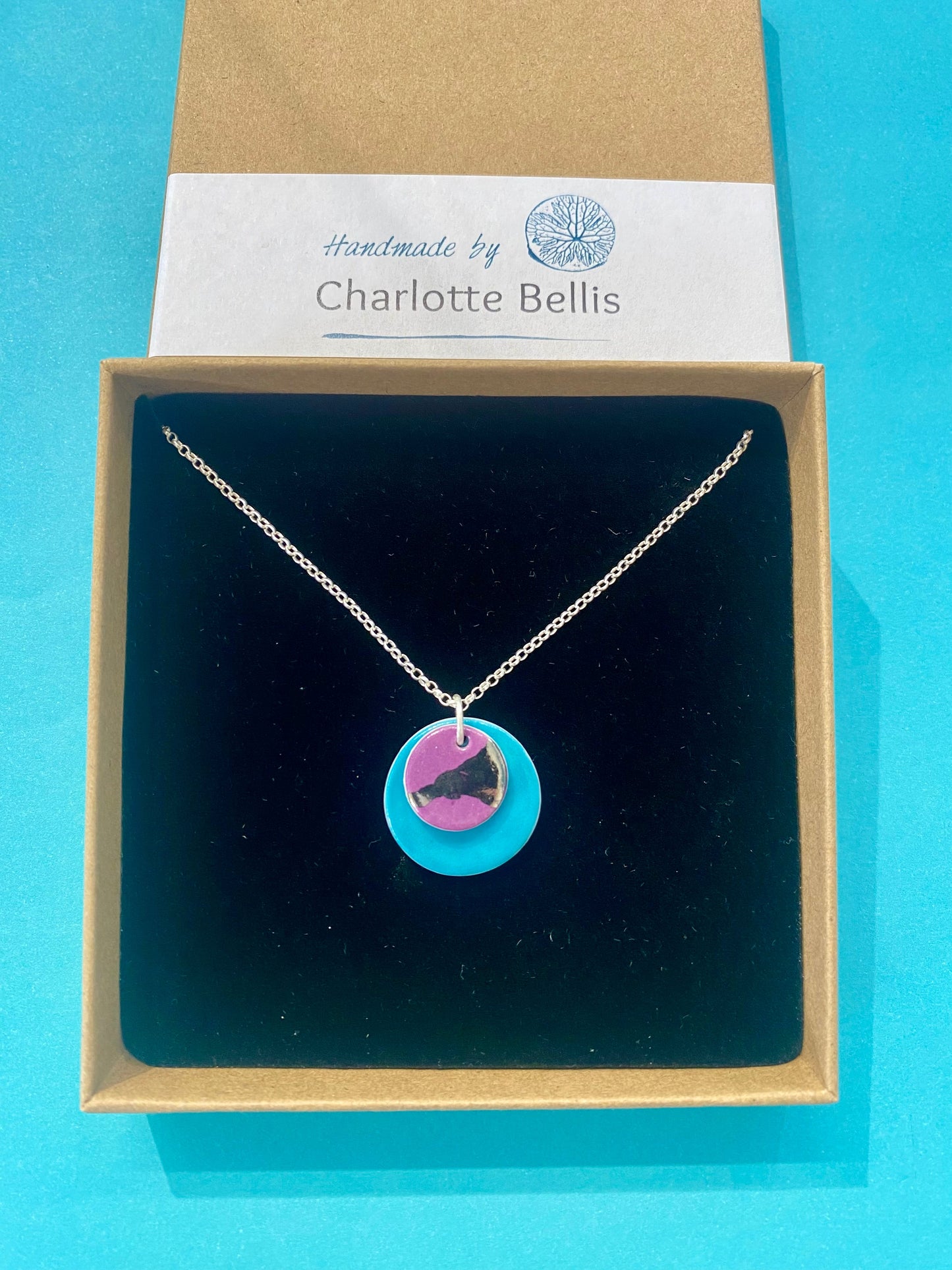 Double Disc Necklace with Platinum