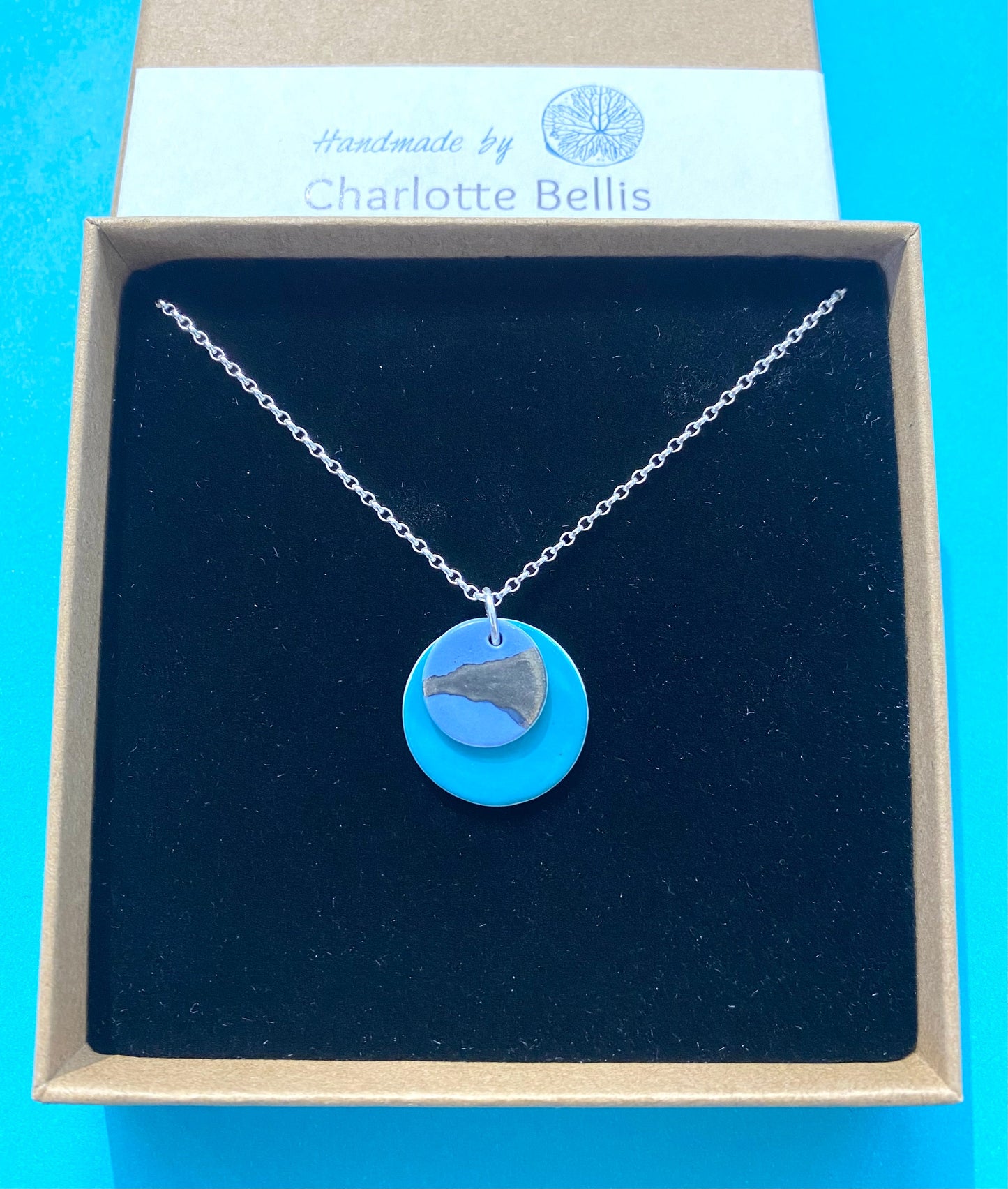 Double Disc Necklace with Platinum