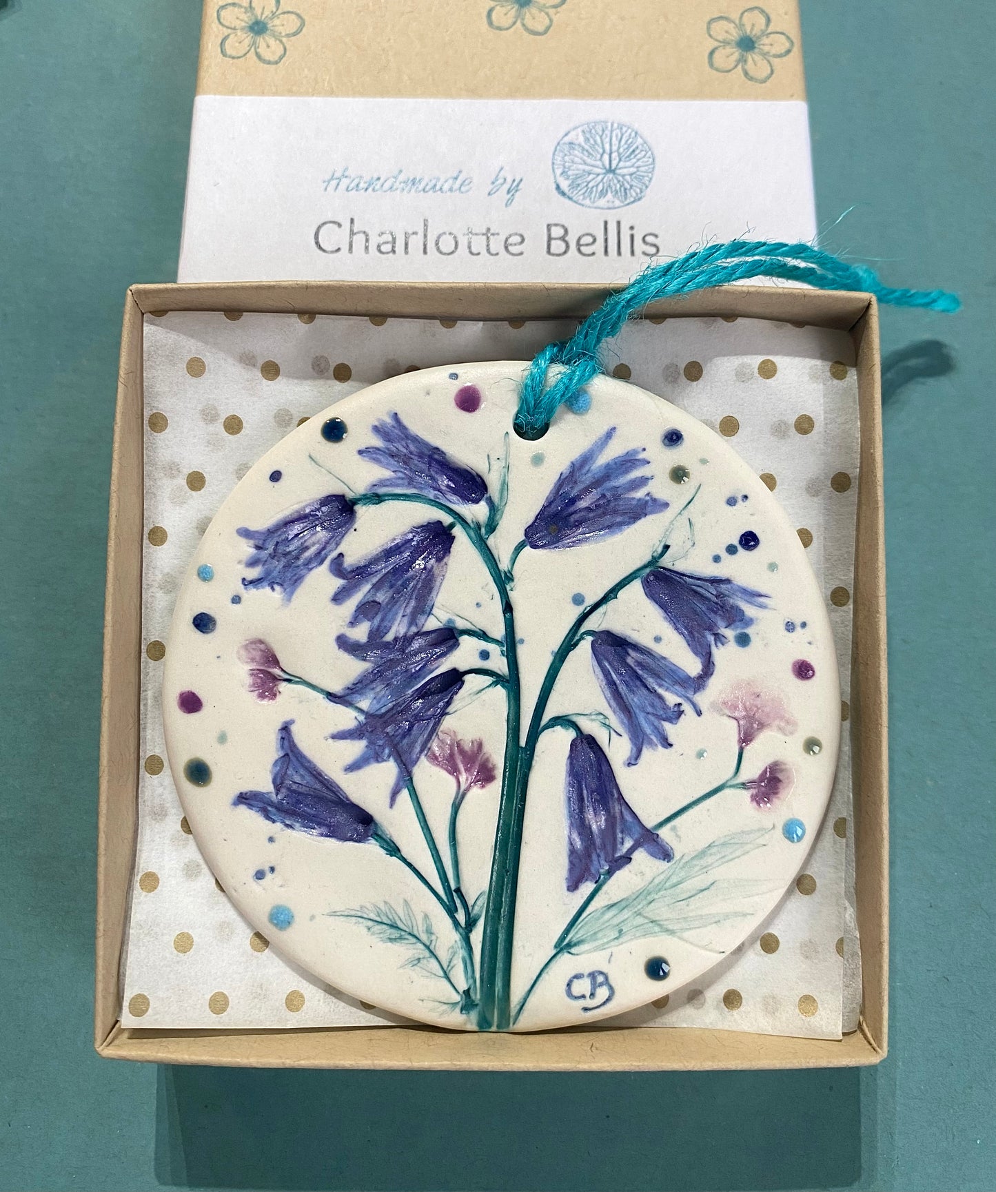 Wall Plaque Round - Bluebells (Clychau’r Gog)