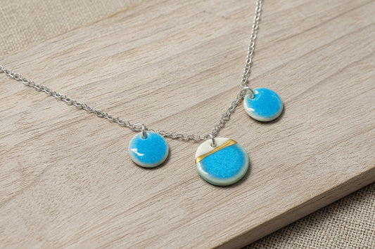 Sea Breeze Necklace with 24ct Gold Detailing