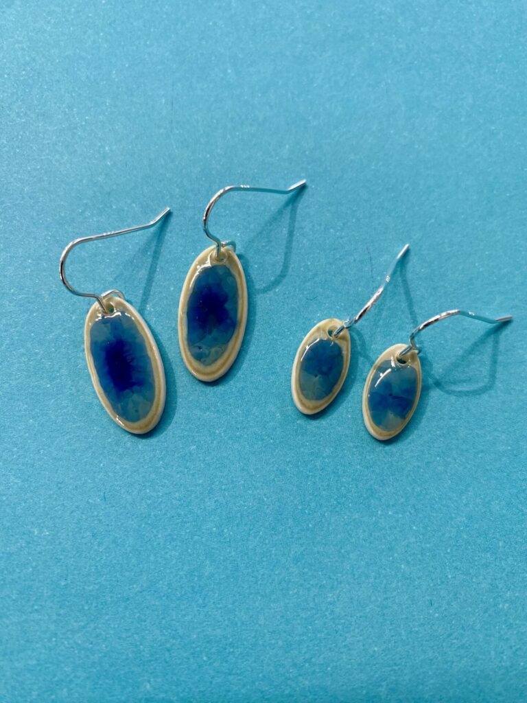 Ocean Glaze Oval Earrings