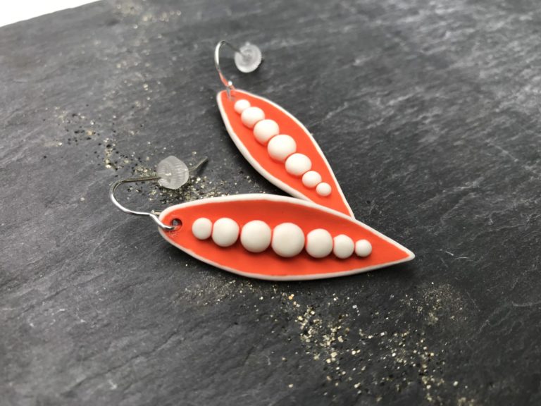 Small Pea Pod Earrings
