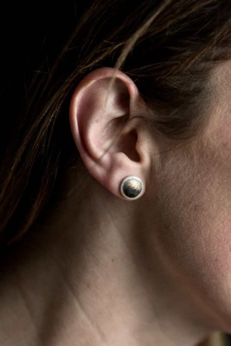 Metallic Glaze Stud Earrings