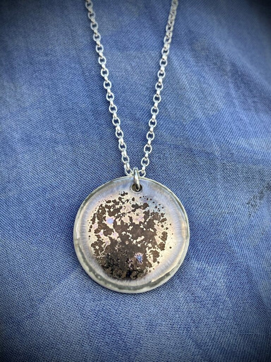 Metallic Glaze Disc Necklace
