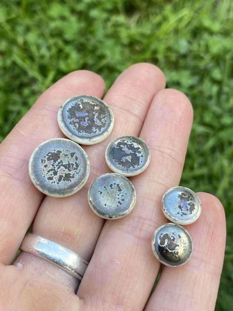 Metallic Glaze Stud Earrings