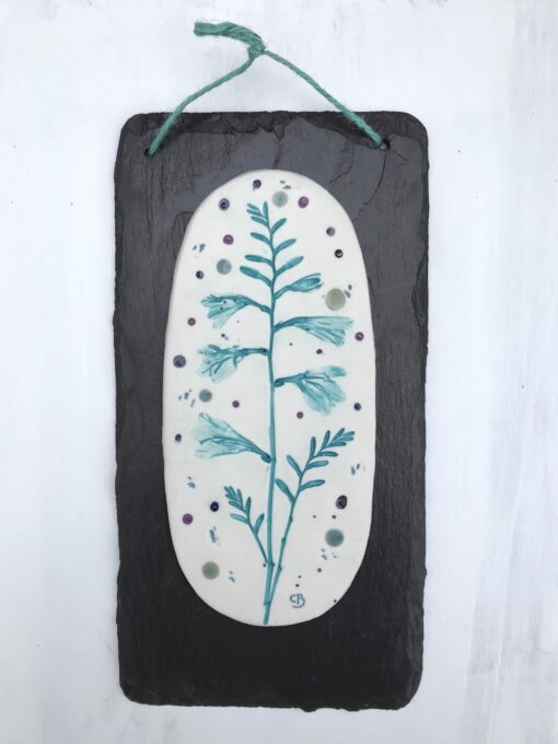 Montbretia Porcelain Wall Plaque