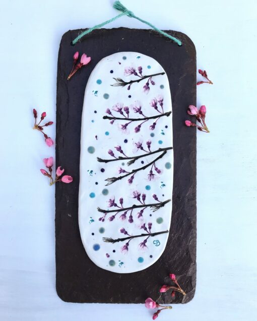 Blossom Porcelain Wall Plaque