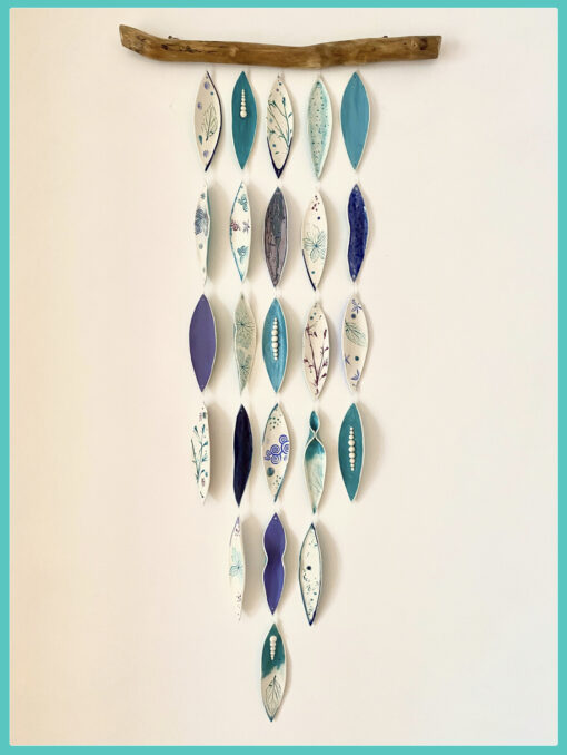 Porcelain Wall Hangings on Driftwood - Image 16