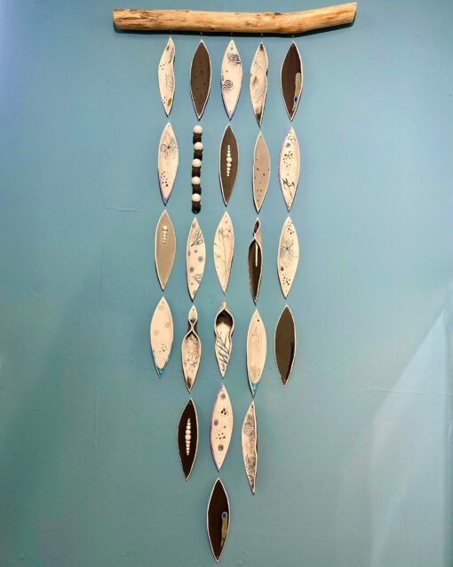 Porcelain Wall Hangings on Driftwood - Image 9