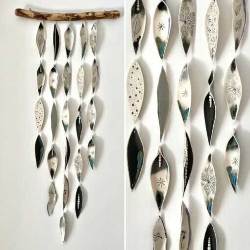 Porcelain Wall Hangings on Driftwood - Image 17