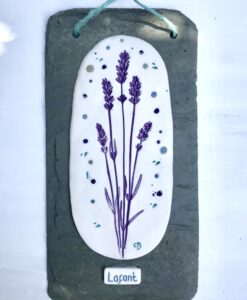 Lavender Porcelain Wall Plaque