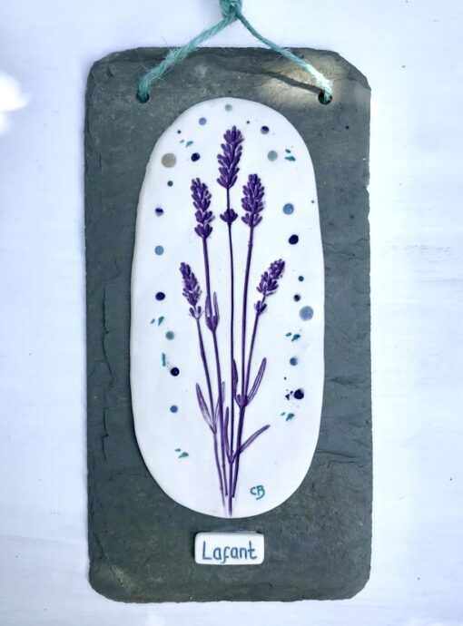 Lavender Porcelain Wall Plaque