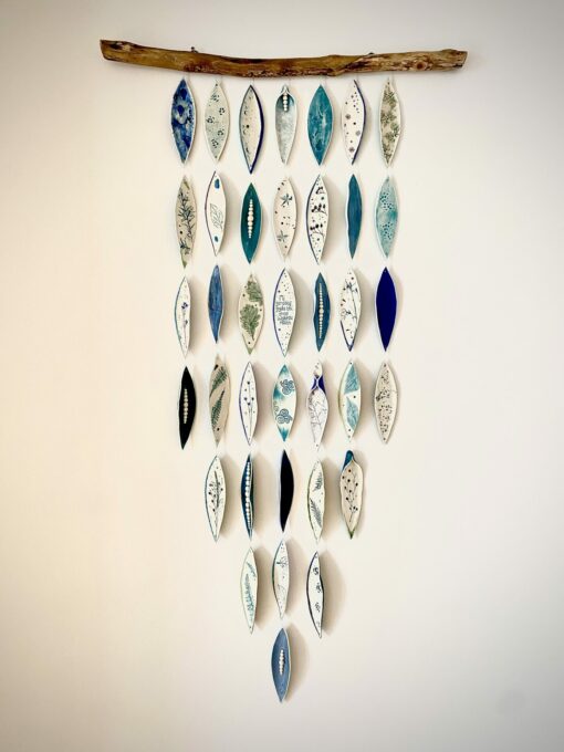 Porcelain Wall Hangings on Driftwood - Image 3
