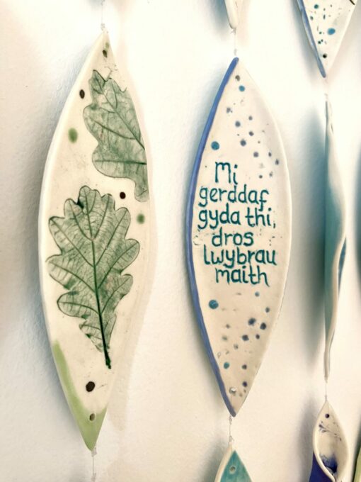Porcelain Wall Hangings on Driftwood - Image 6