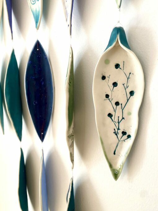 Porcelain Wall Hangings on Driftwood - Image 8