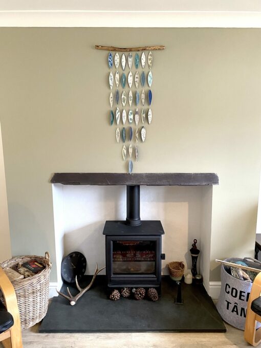 Porcelain Wall Hangings on Driftwood