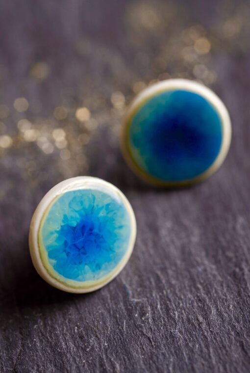 (B) Ocean Glaze Stud Earrings