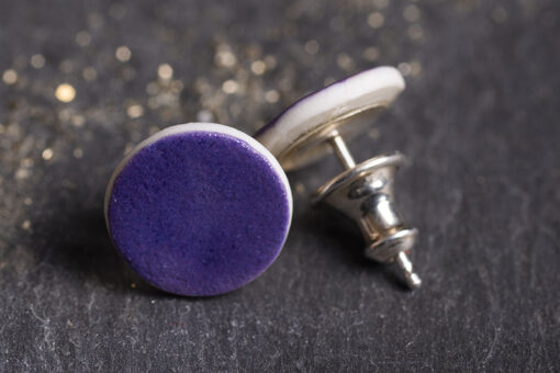 Disc Stud Earrings - Image 3