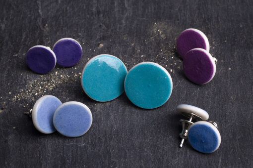 Disc Stud Earrings - Image 7
