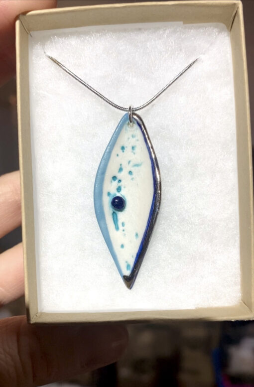 Droplet Necklace with Platinum Detailing - Image 3