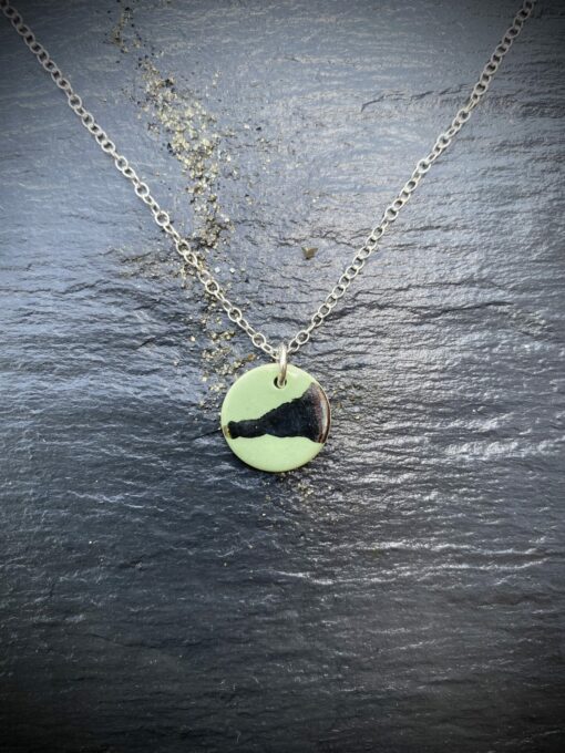 Disc Necklace with Platinum or Copper Detailing - Image 8