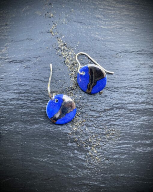 Disc Earring with Platinum or Copper Detailing - Image 9