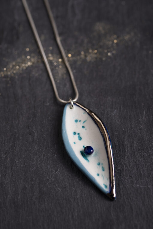Droplet Necklace with Platinum Detailing - Image 2