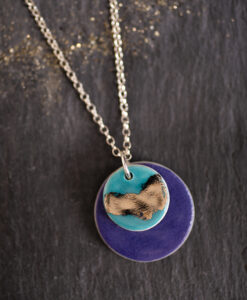 Double Disc Necklace with Platinum
