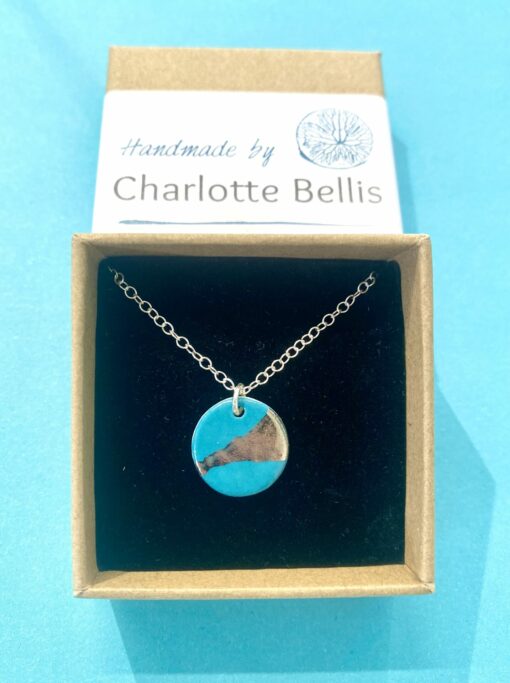 Disc Necklace with Platinum or Copper Detailing