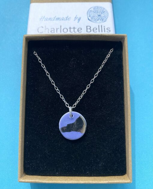 Disc Necklace with Platinum or Copper Detailing - Image 5