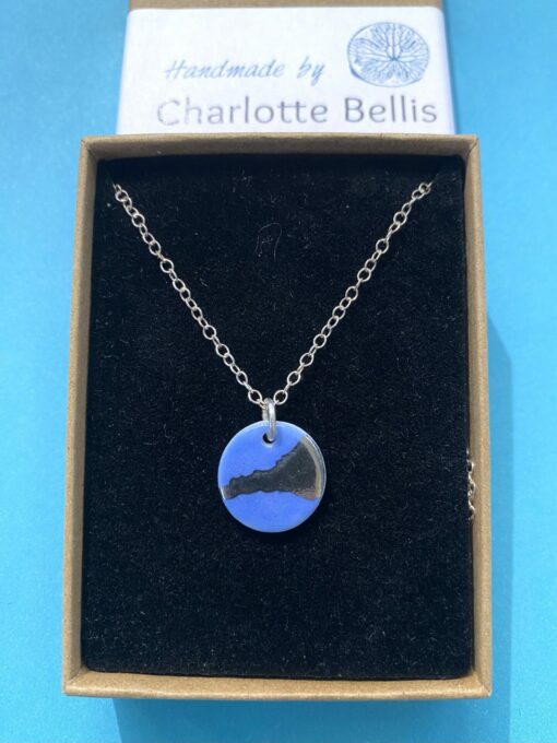 Disc Necklace with Platinum or Copper Detailing - Image 6